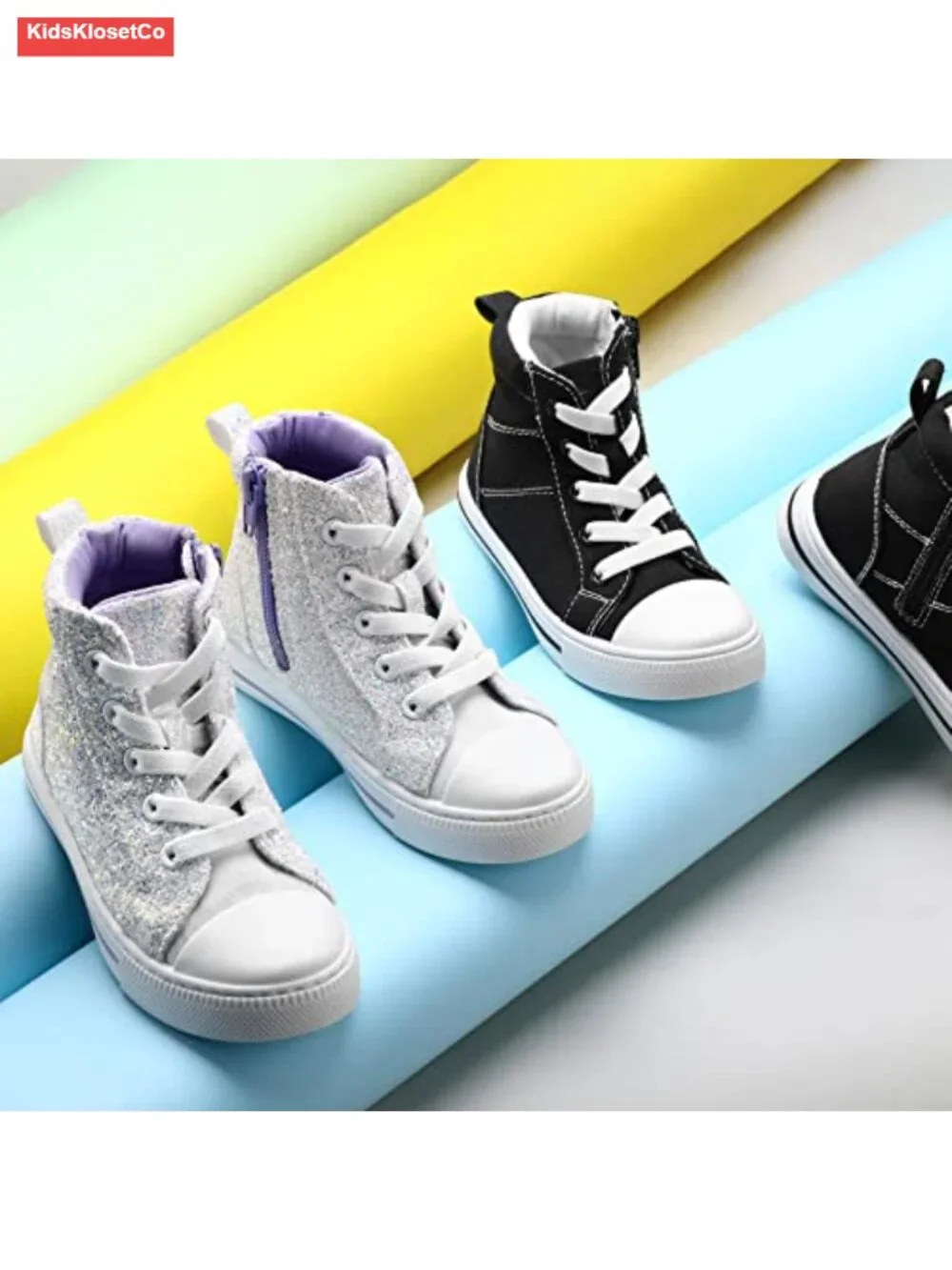 Toddler High Top Sneakers for Boys Girls Kids Canvas Shoes Soft Breathable
